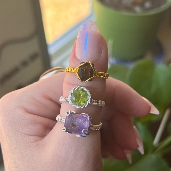 Hand Crafted Jewelry - ✨New✨ Fancy Detailed Wire Wrapped Custom Rings